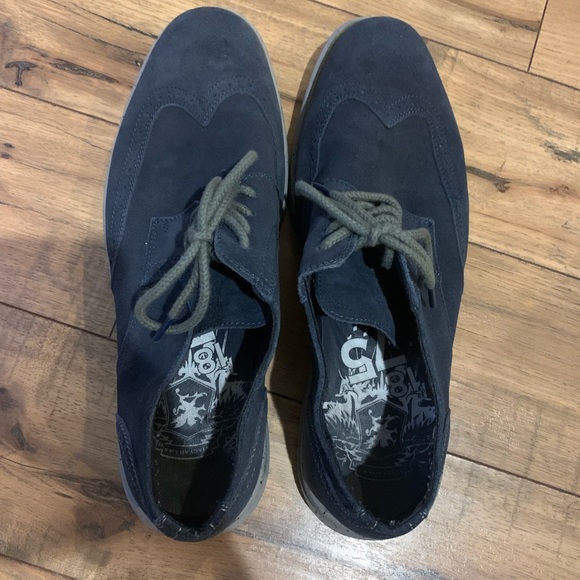 Stacy Adam’s wingtip dress shoes men’s size 12. Navy & gray. - Picture 4 of 6